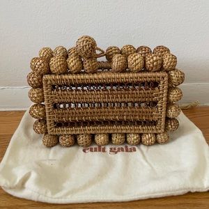 Cult Gaia Eos Rattan Clutch